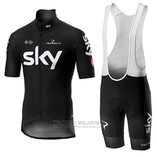 2019 Rowerowa Sky Czarny Krotkie Rekawy i Kombinezon